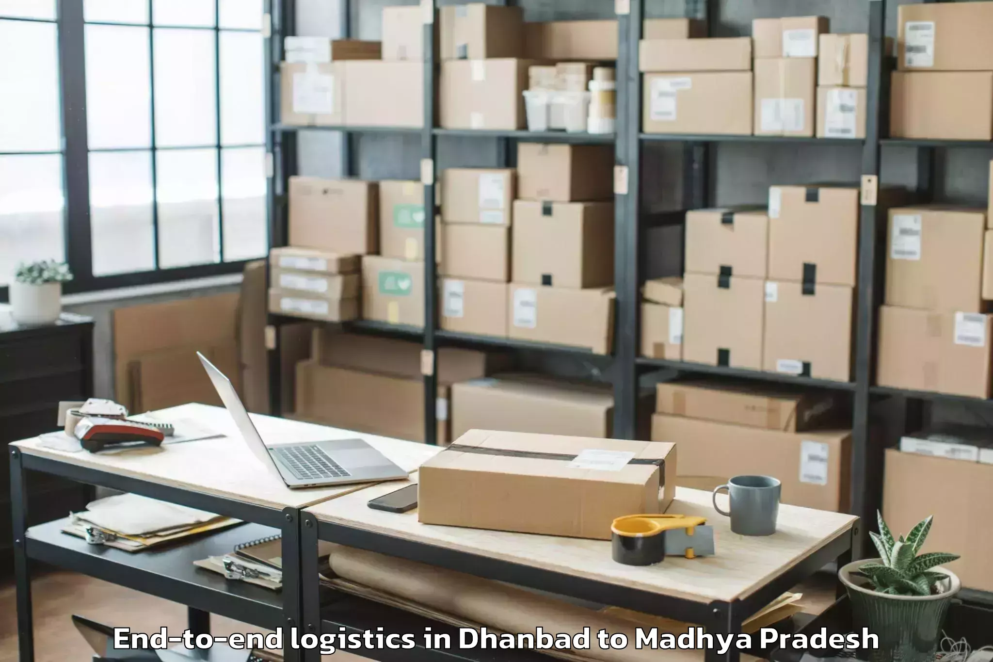 Easy Dhanbad to Vikram University Ujjain End To End Logistics Booking